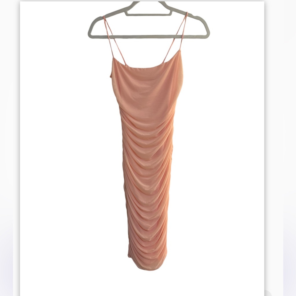 OH POLLY NWOT APRICOT/BLUSH FIRST DATE BODYCON DRESS SIZE 6
